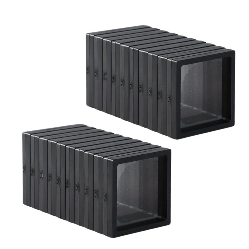 Transparent Floating Display Box Pe Film Jewelry Storage Case For Ring Earring Necklace Bracelet Watch Collectible Gift