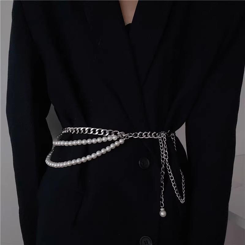 Gold And Silver Metal Waist Chain For Women With Lobster Clasp For Summer Fashion Accessory