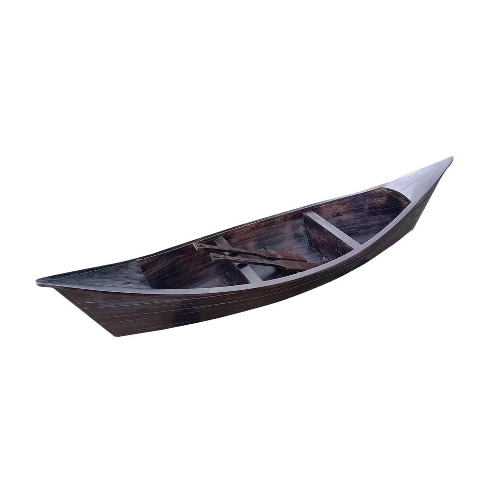 European Wooden Boat Model: Decorative Flower Boat Ornament for Landscaping and Water Tourism.