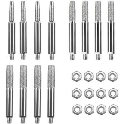 Chainsaw Chain Sharpener Manual Hand Crank 12PCS Set with 4mm 48mm 55mm Grinding Heads for Chainsaw Maintenance