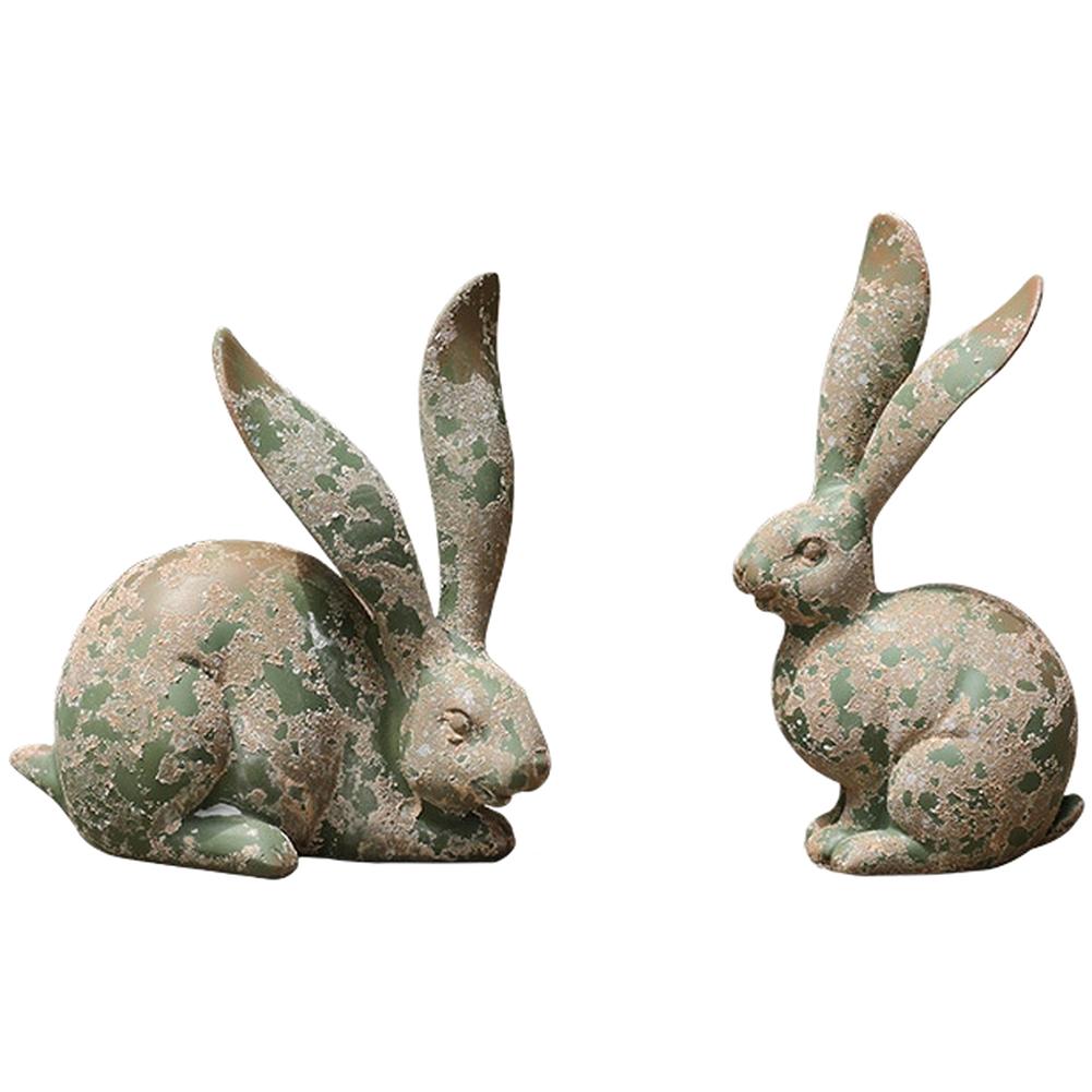 Vintage Rabbit Decor Nordic Rabbit Statue Resin Rabbit Ornament