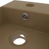Bathroom Washbasin with Overflow Matte Cream Ceramic