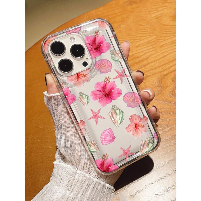 Shell Starfish Fuso Flower Is Suitable for Apple 16pro Mobile Phone Case iPhone15pro Soft 14 Transparent 13 Airbag 12