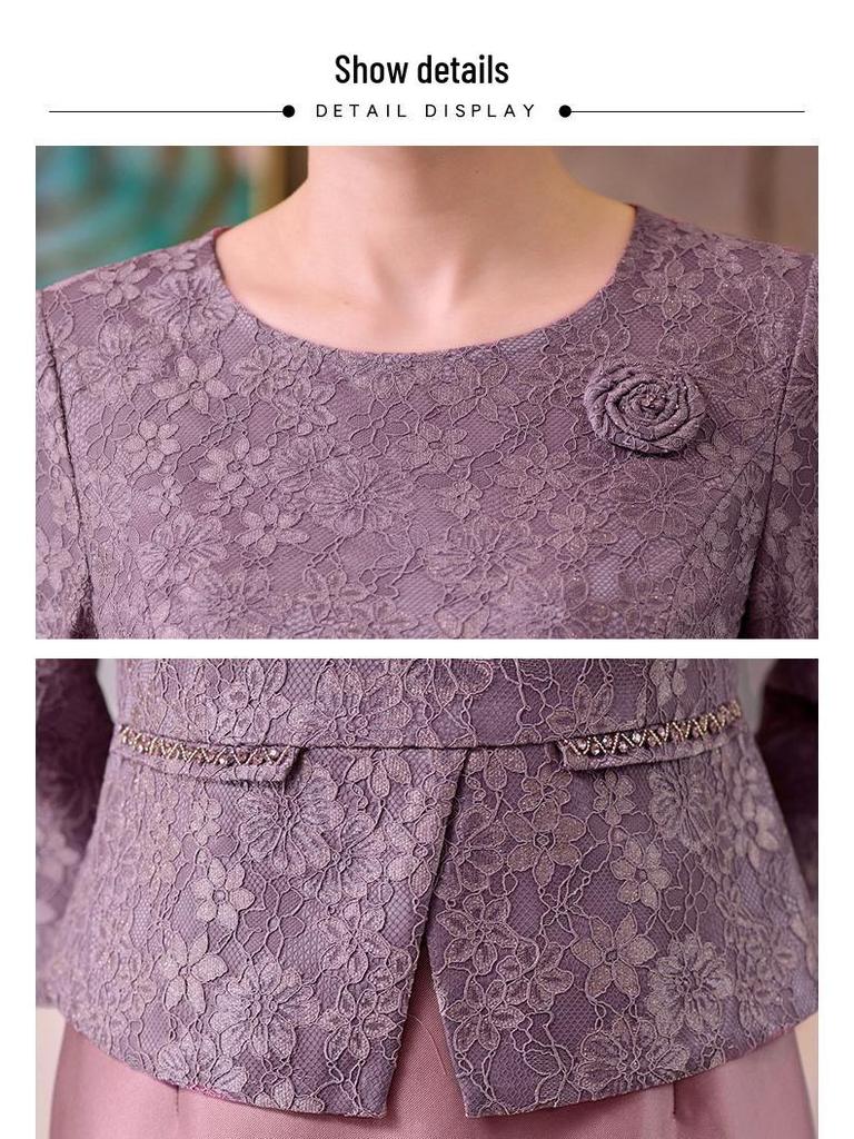 Elegant 2025 Purple Mother-of-the-Bride Dress for Daily Wear