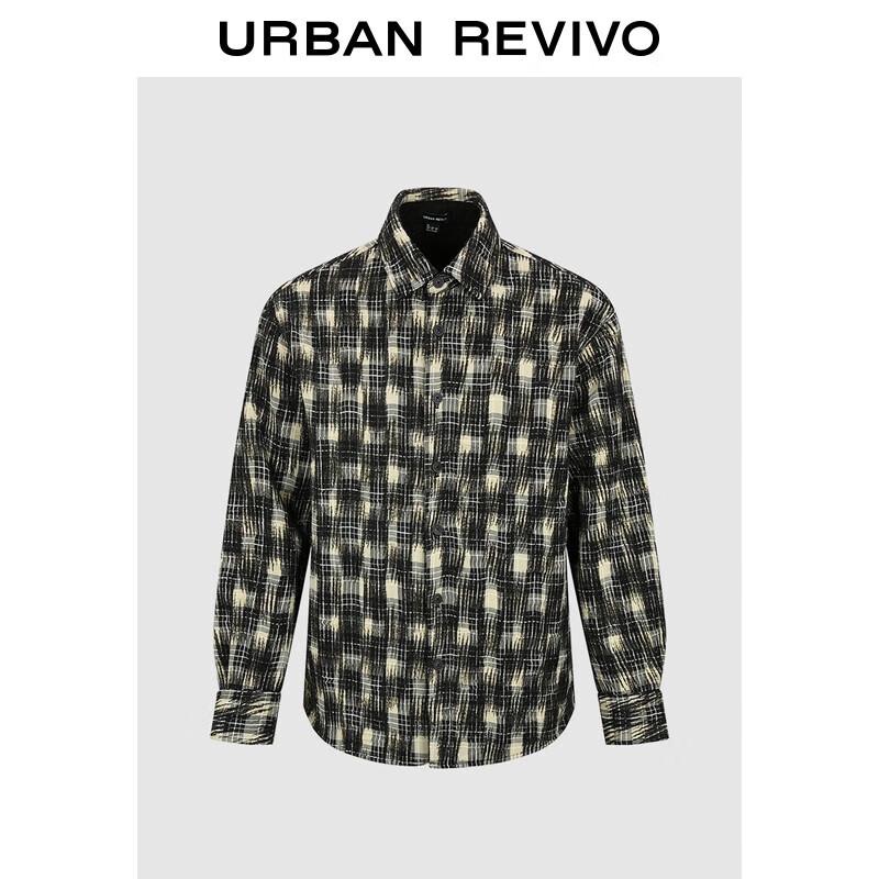 UR Men s Casual Plaid Cardigan Shirt M