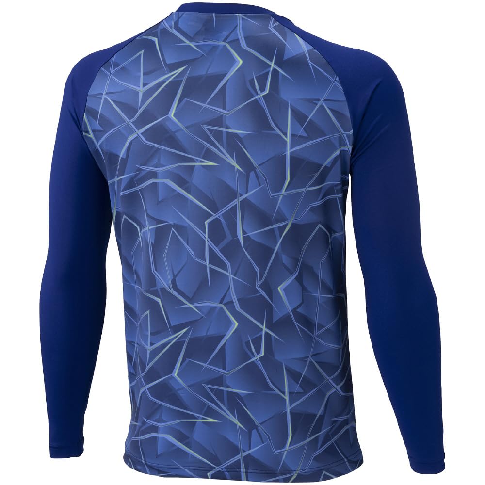 MIZUNO Global Elite Graphic Undershirt Long 12JADP88 Size S Pastel Navy Baseball/Softball (Low Neck, Sleeve)