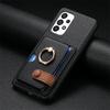 Ring Leather Phone Case for Samsung Galaxy S25 23 S21 FE S24 Ultra S22 Plus A54 A15 A25 A35 A55 Wallet  with Card Holder Cover