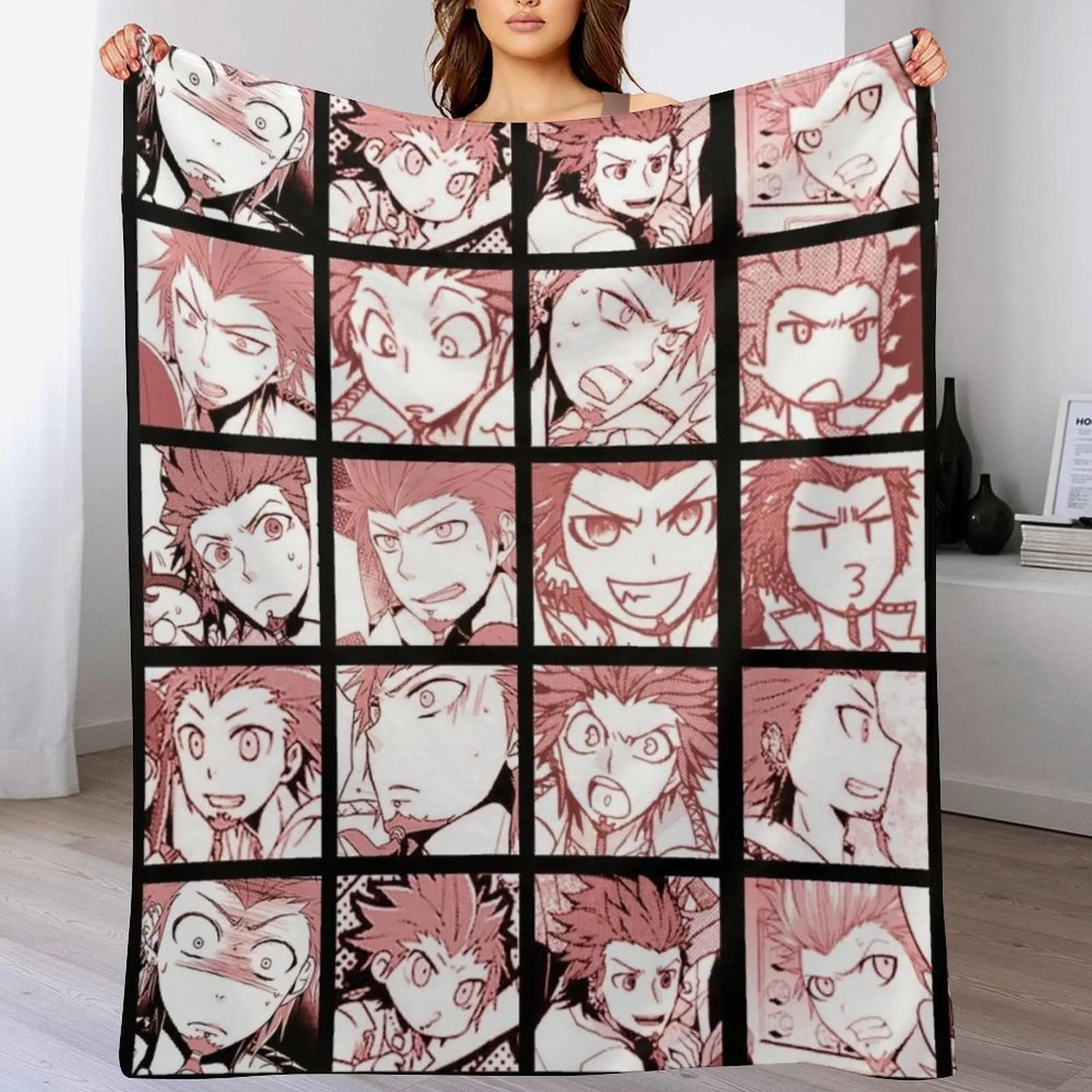 Leon Manga Collection Colored Throw Blanket Luxurious Soft Fuzzy Blanket for Sofa Bed 102x76cm(40x30in)