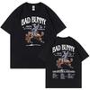 Bad Bunny Nadie Sabe Lo Que Va a Pasar Maana Album DoubleSided Print TShirt Unisex Hip Hop Cotton Oversized Casual Tshirt