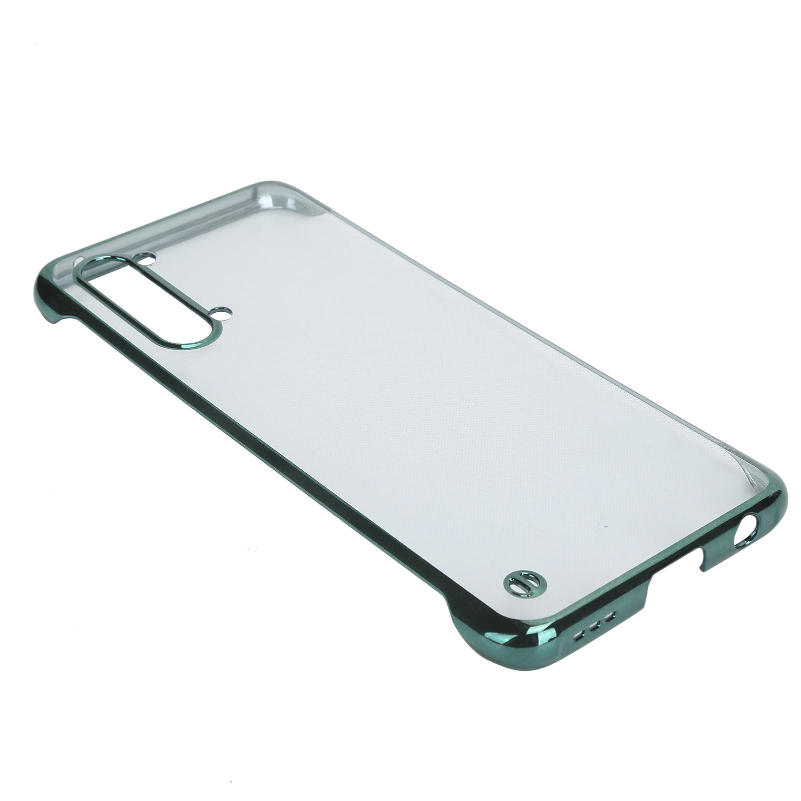 Electroplated Hard PC Phone Case for OPPO RENO3 Half Border Transparent Moblie Phone Cover