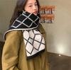 Fashion New Plaid Scarf Women's Autumn and Winter Korean Version Versatile Student Warm Knitted Wool Scarf Men's Trend
