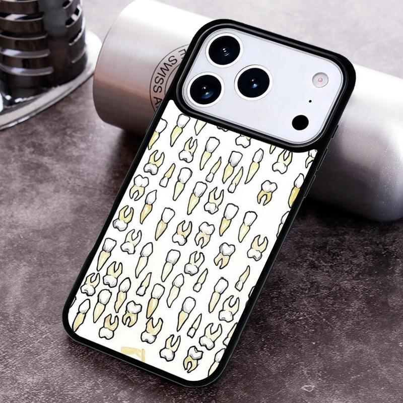Dentist Tooth Phone Case For iPhone 17 16 15 14 13 12 11 Pro Max Plus 17Air Soft Silicone Cover