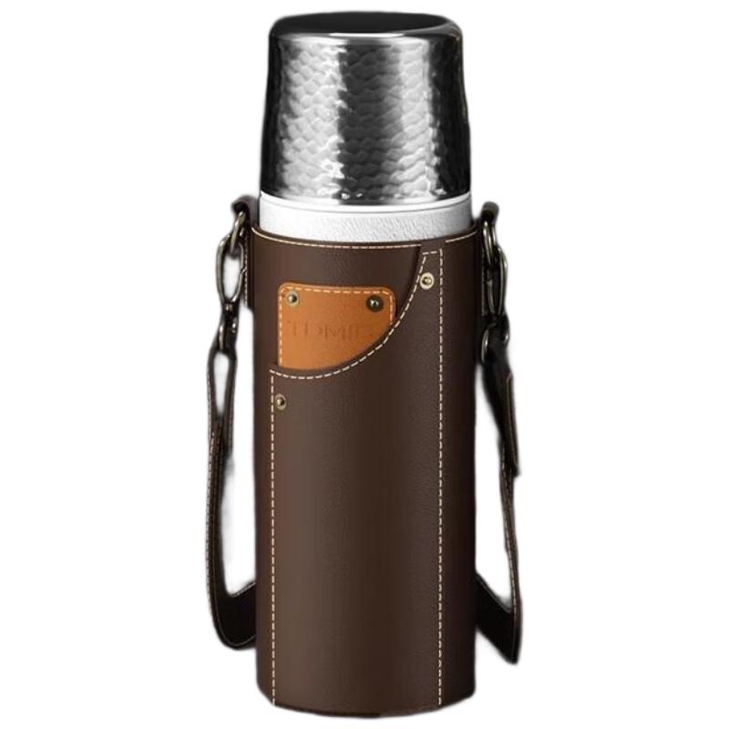 TOMIC Ceramic Lined Insulated Tea Mug with Infuser