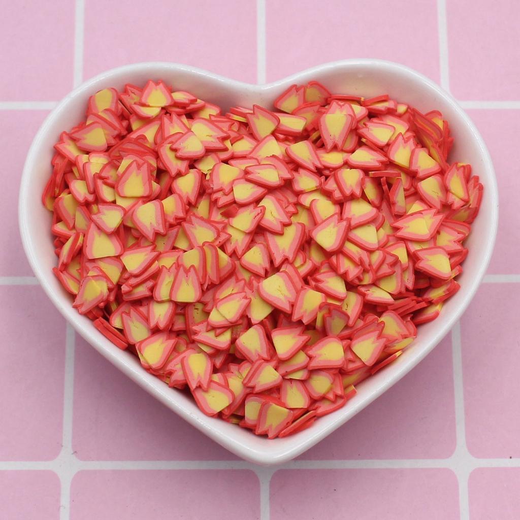 5mm Flame Polymer Clay Slices Sprinkles Non-toxic Warm Fire Soft Figurine for Mobile Decoration DIY Crafts Accessories