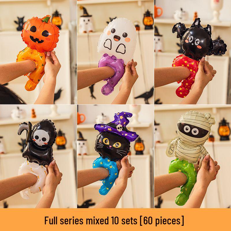 Halloween Pumpkin Lantern Decor: Costume Props, Balloons, Bracelets, Toys, Ghost Decorations for Kids & Kindergarten