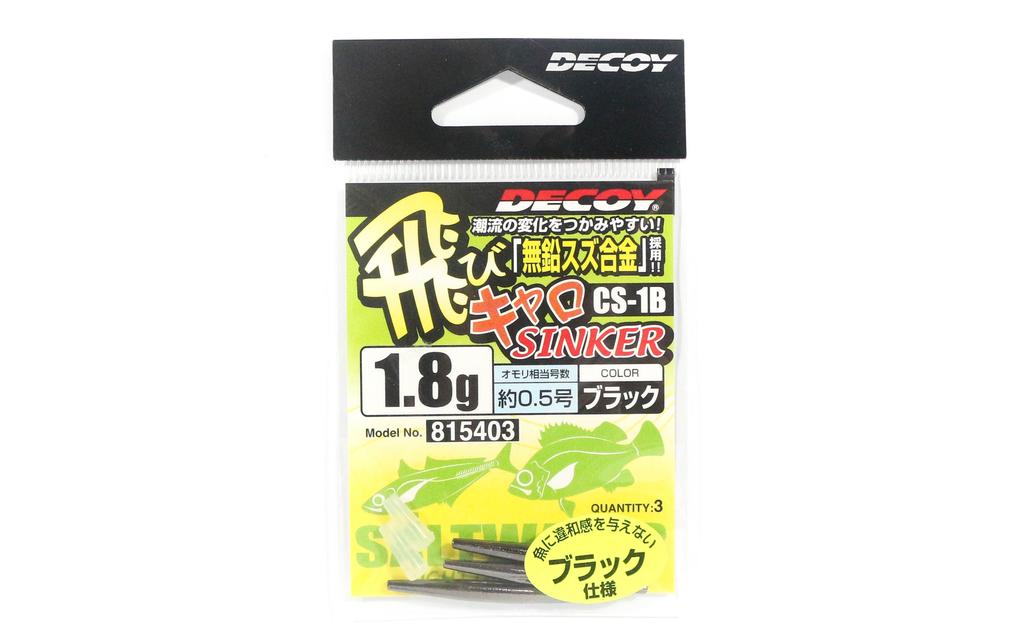 Decoy CS-1B Tobicalo Sinker Black Size 1.8 (5403)