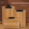 Wood Grain A4 Clipboard with Pen Holder - Thickened Hard Fiber Writing Board for Students and Meetings