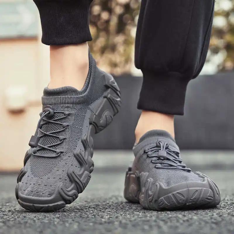 Fall Rubber Sole Men's White Sneakers Flats Athletic Mens Luxury Shoes Sport Sneskers Leading Chassure Scarp Tnis