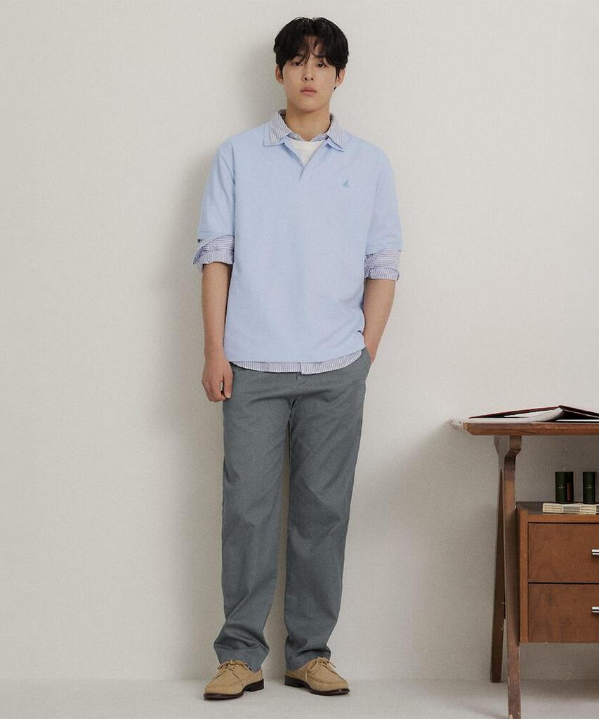 Binpolmen Pigment Washed Comfort Fit Chino Pants Green
