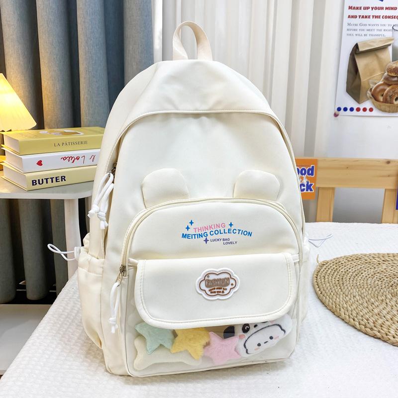 High-value college style, fresh and sweet, high-capacity backpack for primary and secondary school students