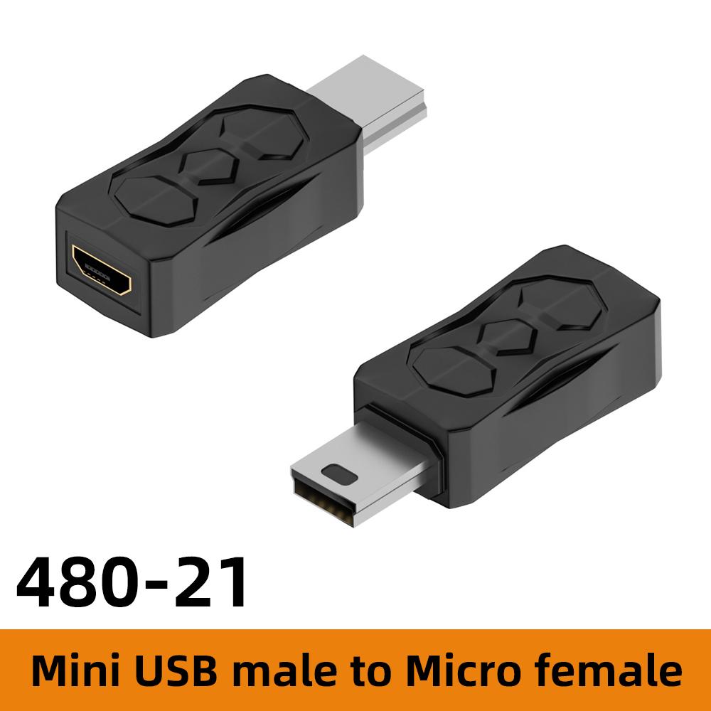 2 Stück USB auf Micro USB Mini USB Adapter Konverter USB Stecker auf Buchse Konverter 480Mbps Anpassbar an verschiedene USB-Serien-Konverter
