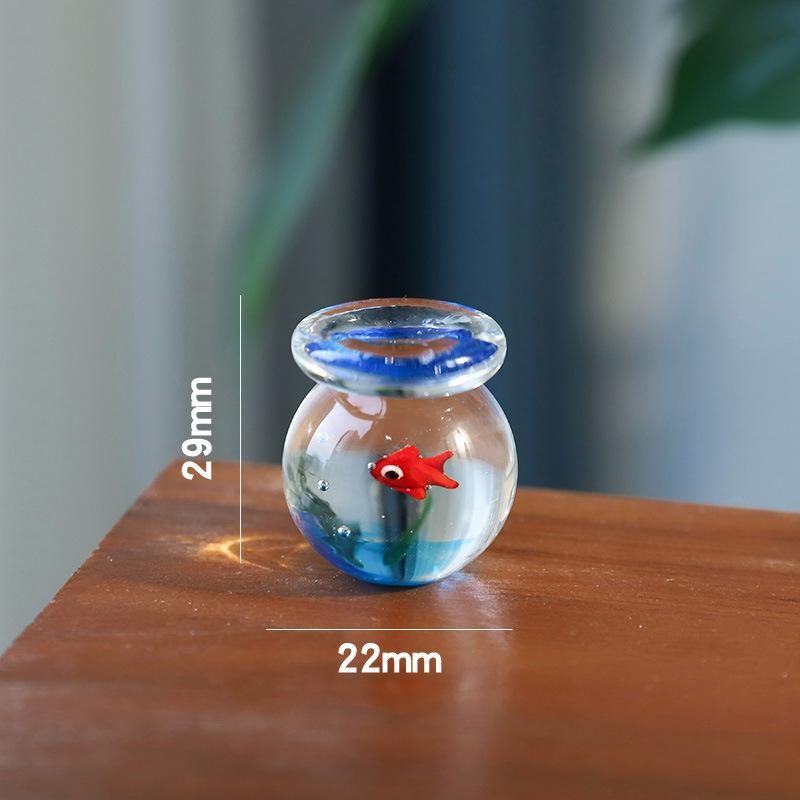 

Creative Mini Handcrafted Glass Fish Figurine Cute Transparent Fish Ornaments Desktop Decoration Home Office Decor Figurine New