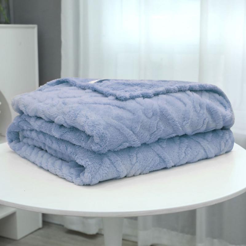 Herbst und Winter Neu Hochgramm Einlagig Doppelseitig Jacquard Tafu Fleece Shu Baumwollfleece Multifunktionale Decken
