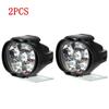 2pcs Led Headlight Motorcycles White Super Bright Auxiliary Working Front Light Scooter Spotlight Additional Spot Light Fog Lamp