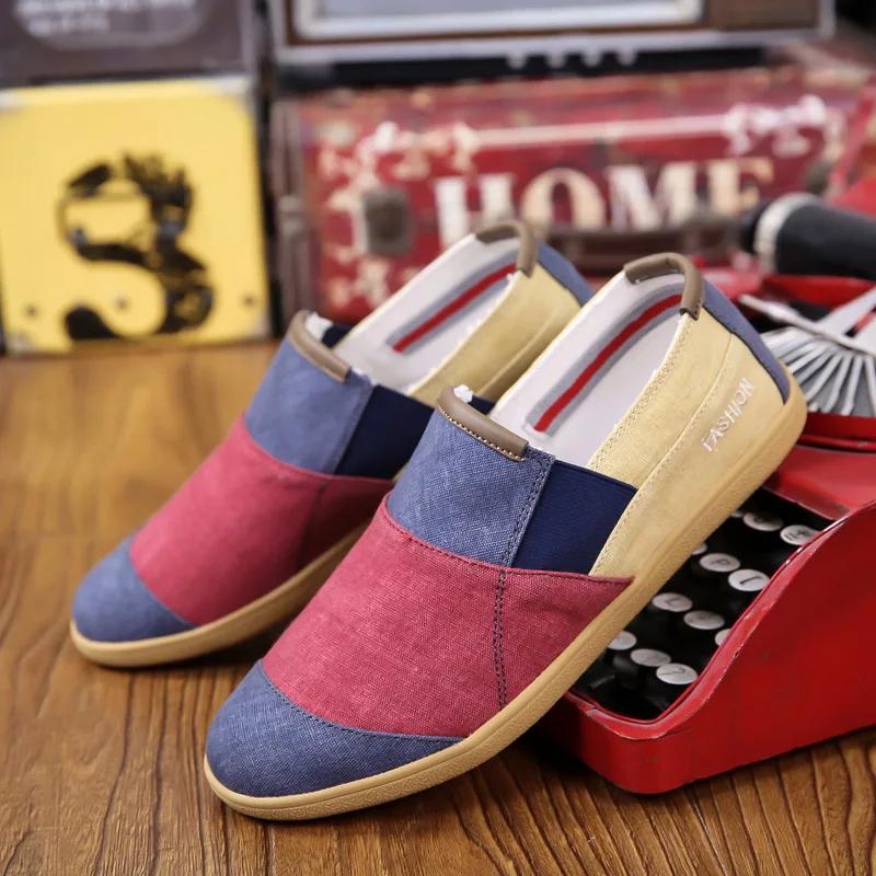 Fisherman's Shoes Fashion Flat Canvas Sneakers Slip On Men's Espadrilles Walking Casual Shoes For Men Loafers Summer2025