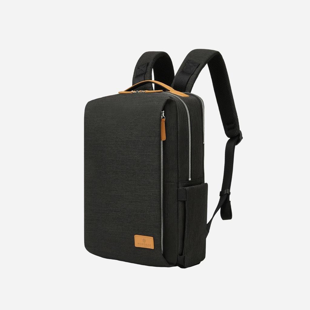 Nordace Siena Pro 13 Smart Backpack - 13.3-inch Laptop Backpack, 15L, Daily Backpack for Travel, Everyday Use, and Work, Black-Brown, Standard