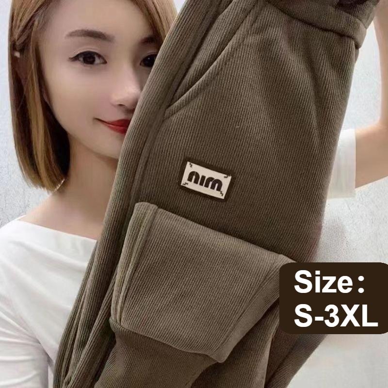 

Lamb Plush Pants Children s Winter New High Waisted Sweatpants 3XL хаки