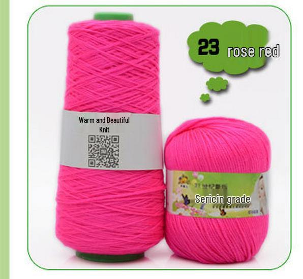 Filato di Cotone al Latte con Proteine della Seta per Maglieria e Uncinetto per Sciarpa per Neonato