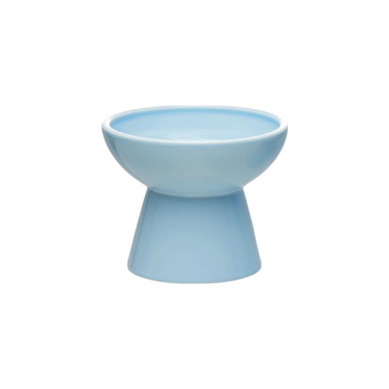 High-Leg Ceramic Cat Bowl with Neck Protection