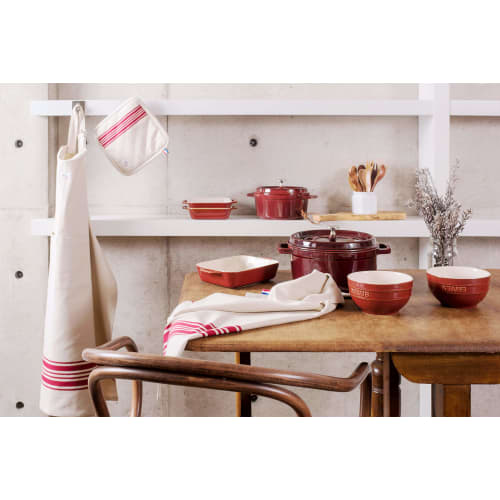 Avental Staub, Vermelho, com Cordão de Ajuste nas Costas, Algodão [Produto Oficial Japonês] Avental 40501-351