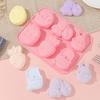 Easter Bunny Egg Shaped Silicone Cake Cookies Mold Chocolate Candy Baking Tool For Easter Kids Birthday Party Diy Decoration