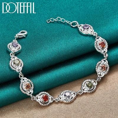 925 Sterling Silber AAA Zirkon Armband Hochzeitsschmuck