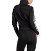 adidas Originals Embroidered Trefoil Logo Zip-Up High Collar Casual Jacket Women Jackets Black IB7405