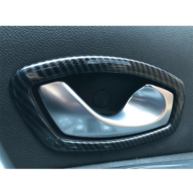 For Lada Xray 2013 2014 2015 2016 2017 ABS Carbon Fiber Car Inner Door Bowl Protector Frame Cover Trims Car Styling Accessories