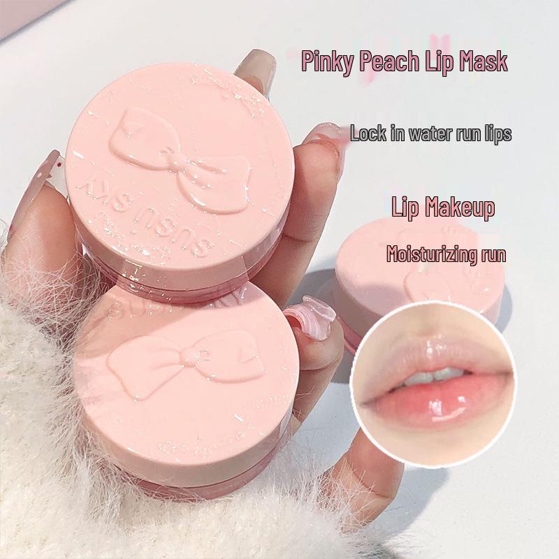 SUSU SKY Hydrating Peach Lip Mask - Moisturizes, Nourishes, Replenishes, Reduces Cracks & Lines for Enhanced Lipstick & Gloss.