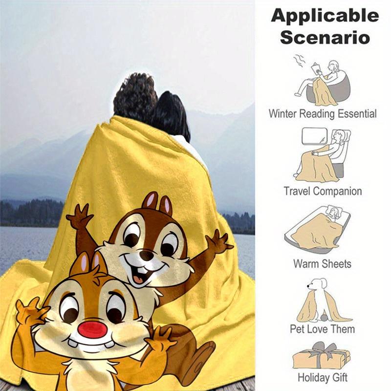 1 ks, "deka Chip a Dale Měkká a útulná Domácí dekorace na pohovku, postel, Cestování, Kempování, Auto, Pláž, Kancelářské zdřímnutí Perfektní dárek pro přátele"