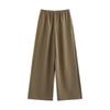 Chuyu Women's Textured Elastic Waist Wide-Leg Casual Pants