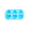 WTEMPO 1PC 6 Cavities Creative Love Shaped Silicone Bread Cake Mold Solid Color Simple DIY Soap Glue Crafts Handmade Mold