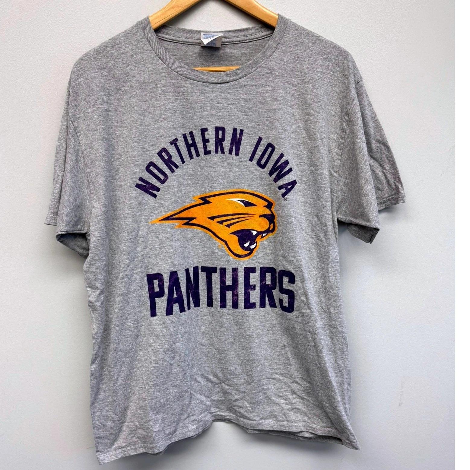 Northern Iowa Panthers T Shirt Men s Large Gray UNI College Tee XL