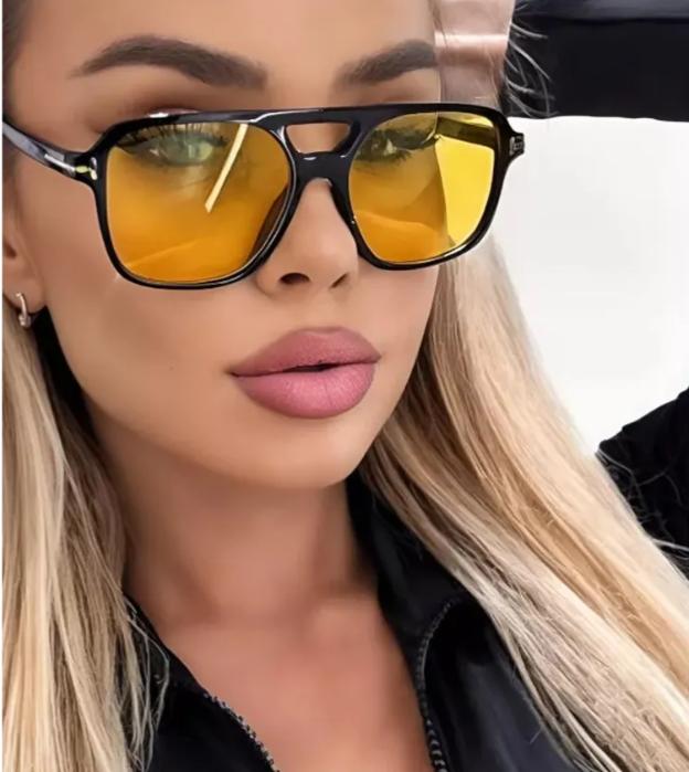 Yaz Yeni Kare Çerçeveli Güneş Gözlüğü Moda Plaj Jöle Rengi Kadınlar İçin Güneş Gözlüğü