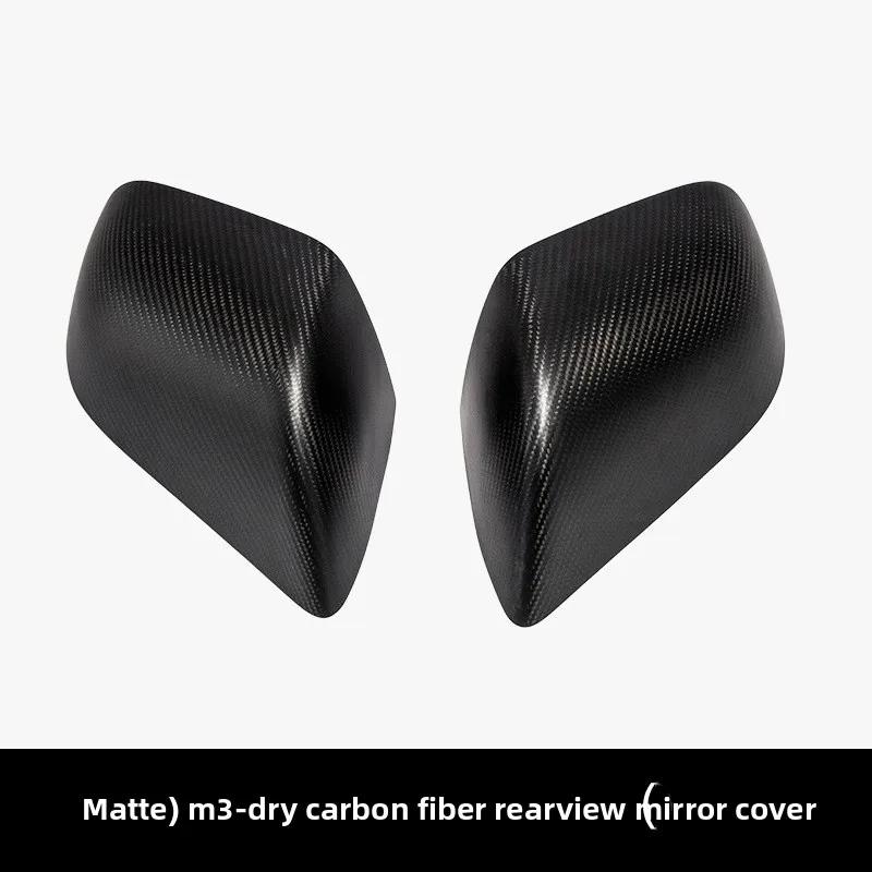Car Sticker For Tesla Model 3 Model Y 2020-2025 Carbon Fiber Shell Mirror Protective Decorative Cover Rearview Mirror Protective