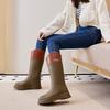 Damen Kniehohe Wasserdichte Regenstiefel Schwerlast Rutschfest Dicke Sohle Arbeits- & Küchen Wasserdichte Schuhe Große Größe