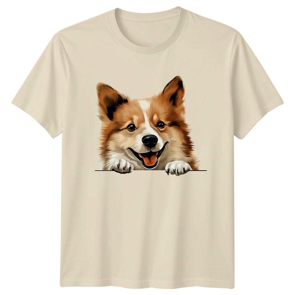 Cute Corgi Peekaboo Dog Lover Pet Breed Graphic TShirt