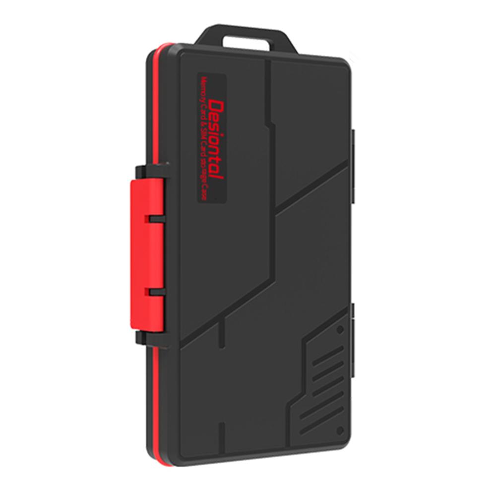 SD/TF/XQD/CF Card Storage Case ABS+Rubber Mini Waterproof Memory Card Portable Storage Box A