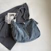 Große Tragetasche Damen Denim Schultertasche Unterarmtasche