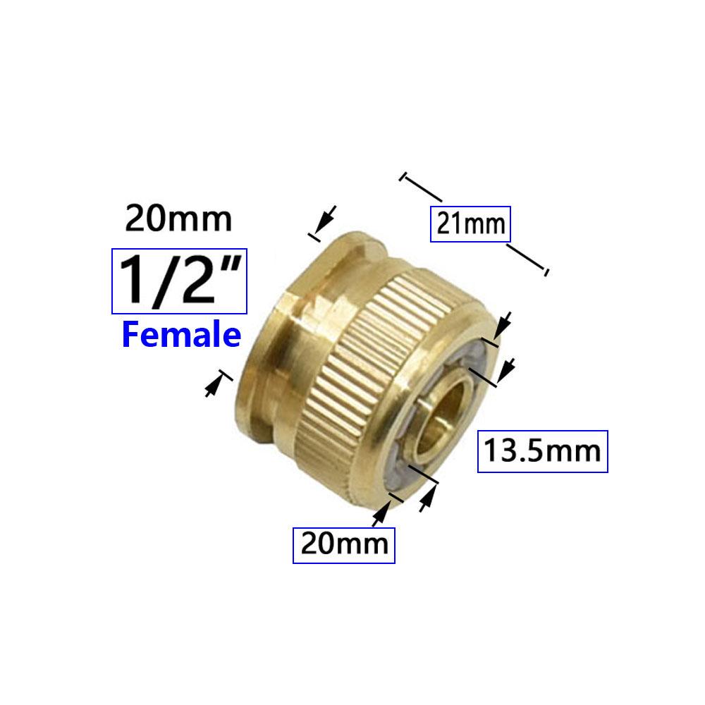 1/2'' 3/4'' 1'' Brass Hose Quick Connecter 16mm 20mm Copper Tap Coupling Adapter Garden Tubing Repair Watering Gun Fittings